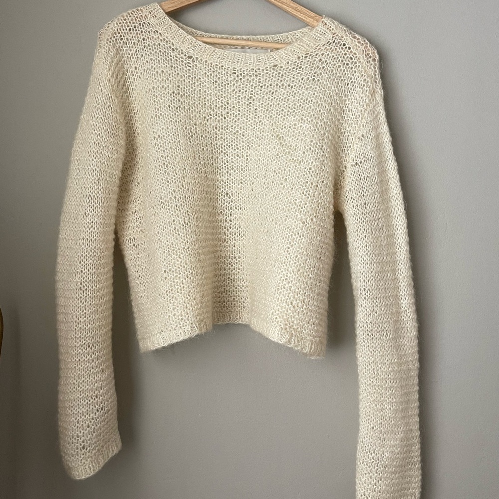 Open Knit mohair blend sweater